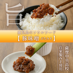 s716 薩摩中央高校豚みそ・ジャムセット(4種×各2個・合計8個) 鹿児島 加工食品 果物 詰め合わせ 梅 うめ ハンドメイド ジャム マーマレード ギフト 手作り 肉みそ 肉味噌 豚みそ ぶたみそ