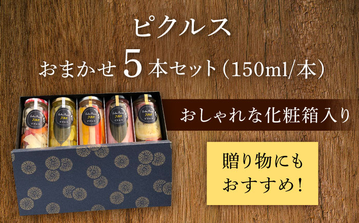 お任せピクルス５本セット化粧箱入り《築上町》【ERBA FARM733】 [ABAP006] 19000円 [ABAP006]