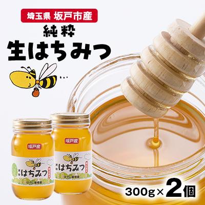 ふるさと納税 坂戸市 純粋生はちみつ〈非加熱〉300g×2個入り【坂戸市産】