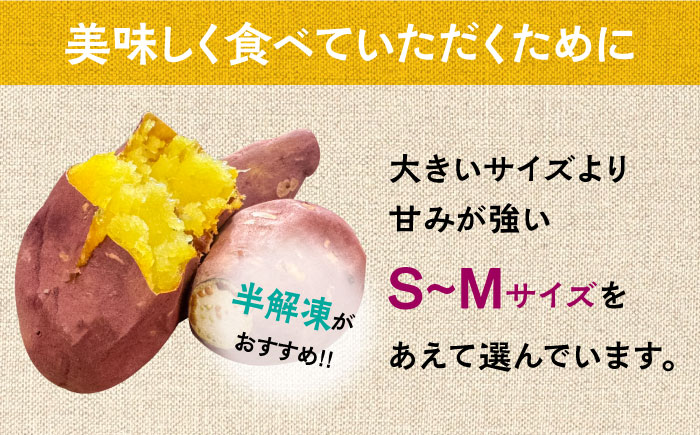 【数量限定】【ねっとり甘い熟成サツマイモ】冷凍焼き芋（紅はるか） 10本(S～M) / さつまいも やき芋 冷凍 小分け 個包装 / 南島原市 / 池田海陸物産 [SEW002]