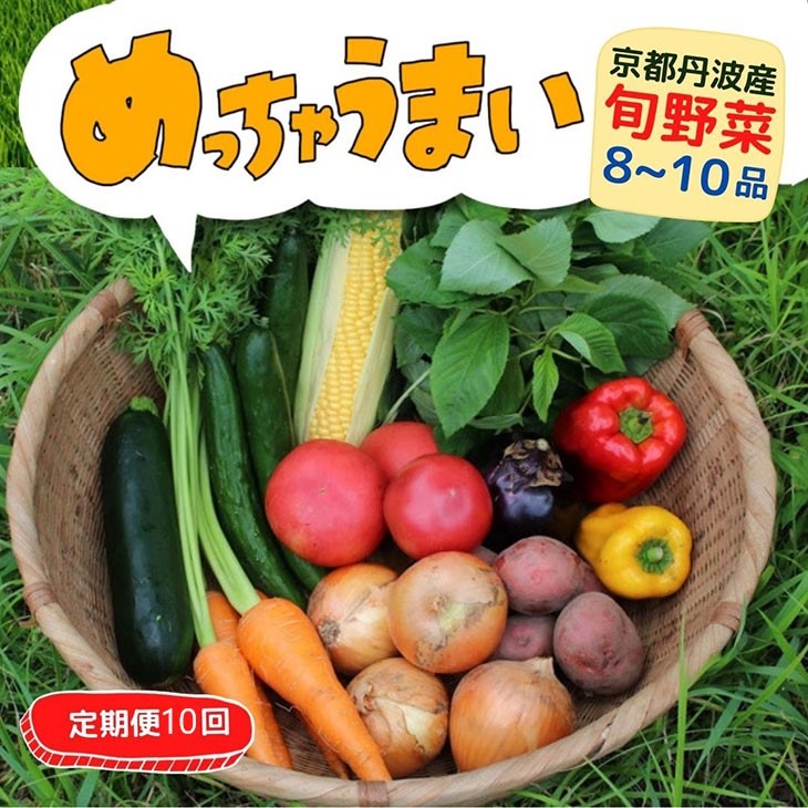 【10回定期便】＜３６９商店＞京都丹波産旬の野菜セット　※全て栽培期間中農薬・化学肥料不使用 ※北海道・沖縄・離島への配送不可