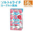 【ふるさと納税】ソルト＆ライチ ヨーグルト風味 250ml×24本 1ケース ヨーグルト 果汁入飲料 ライチ らくのうマザーズ ドリンク 飲み物 飲料 セット 紙パック 常温保存可能 ロングライフ 熊本県産 送料無料