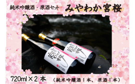 「みやわか宮桜」純米吟醸酒と原酒セット [M13-1] 酒 お酒 日本酒 父の日 ギフト プレゼント 贈り物
