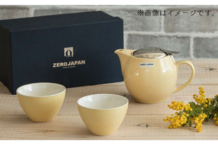 【美濃焼】ティーギフトセットA イエローペッパー【ZERO JAPAN】【TOKI MINOYAKI返礼品】 食器 うつわ 茶器 ティーポット 湯呑み シンプル かわいい おしゃれ 贈り物  紅茶ポッ