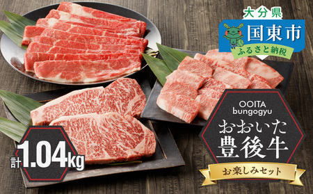 2186R_豊後牛／お楽しみセット】 カルビ焼肉用 ＆ 赤身すき焼き用 & 霜降りサーロインステーキ