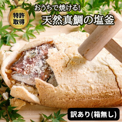 【ふるさと納税】 天然真鯛の塩釜(XL・無添加・木槌付)CAS冷凍!誕生日プレゼント、出産祝い、お食い初めに【訳あり】【配送不可地域：離島】【1412563】