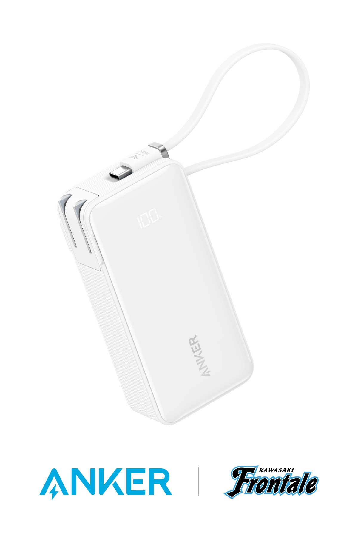 Anker Power Bank (10000mAh, Fusion, Built-In USB-C ケーブル) 川崎フロンターレモデル 141305_KJ04