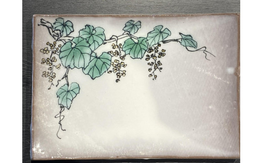 大堀筒描き　皿　小
