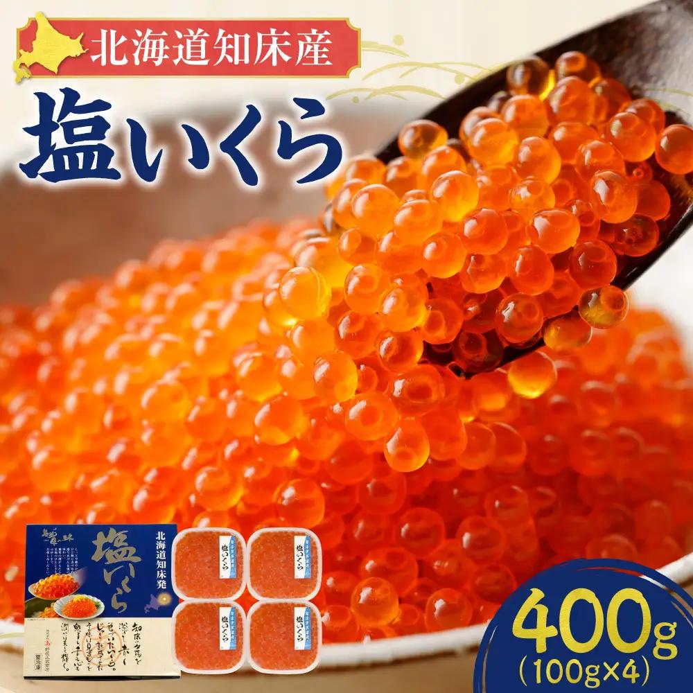 【先行受付】【北海道知床産】鮭いくら塩漬け(塩いくら)　 400g 小分けいくら