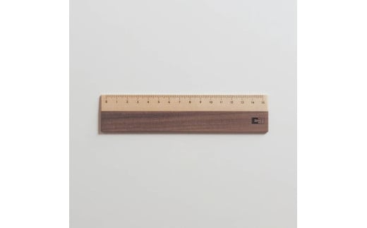 ツートンものさし_15cm ものさし 定規 木 木製 ツートン ツートンカラー 文房具 北海道 北広島市