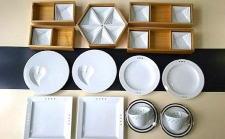【波佐見焼】【コーディネート自由自在♪】アミューズ プレート カップ 小鉢 含む バラエティセット（お二人様用）食器 皿【波佐見焼】【丹心窯】 [AB05]