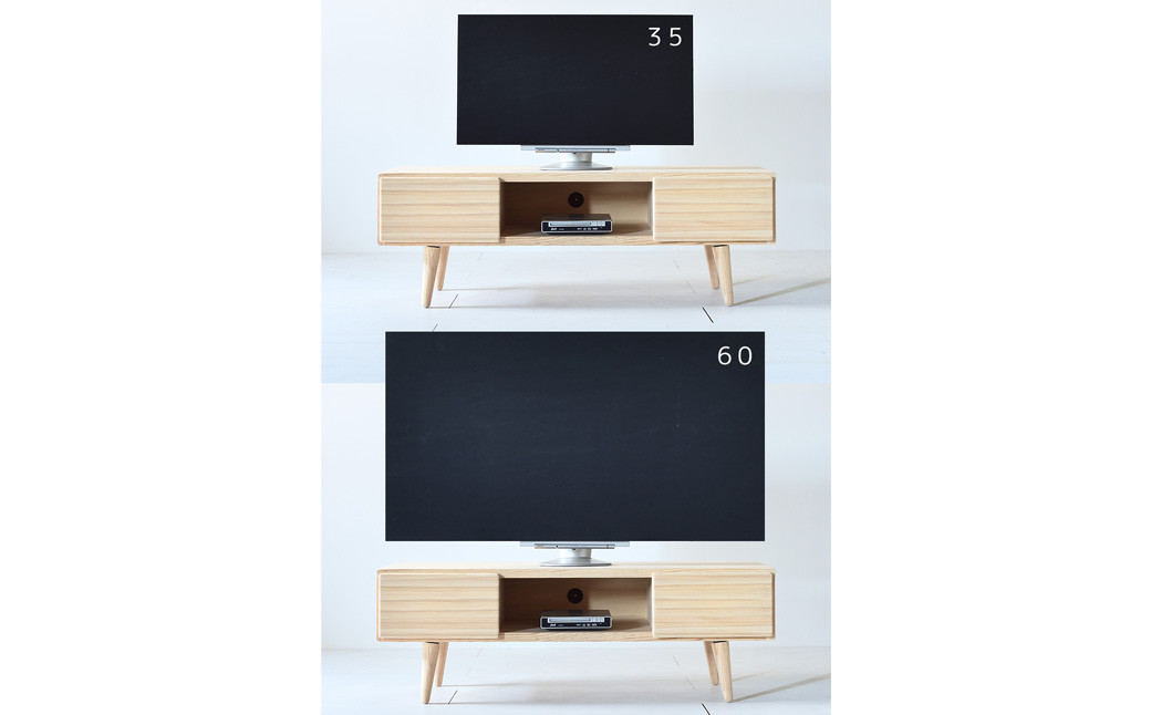 【 受注生産 】 思わずなでたくなるような 国産杉を使った NADEテレビボード 130 【 横幅 130cm 】