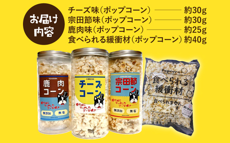 愛犬家のご自宅用にも・プレゼント用にもぴったり！「犬用おやつポップコーン」3種セット