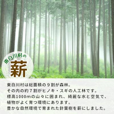 ふるさと納税 東白川村 焚付用 薪 約16kg (約8kg×2箱) 針葉樹中割 杉 ヒノキ |  | 01