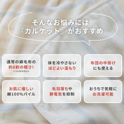 ふるさと納税 泉大津市 ふんわり軽くてあったかい。VK402‐1　日本製　軽(カル)コットンケット　ライトベージュ色 |  | 03