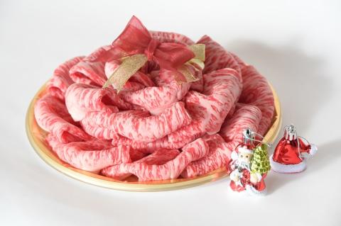 【C151・肉ケーキ】宮崎牛ロース・デコレーションケーキ（宮崎牛 国産 牛肉 ロース すき焼き スライス サプライズ プレゼント ふるさと納税 送料無料）