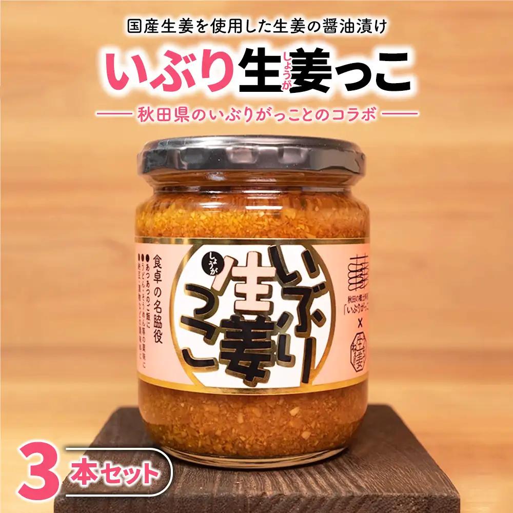 いぶり生姜っこ 3本セット | しょうが 国産 醤油漬け いぶりがっこ ごはんのお供 お弁当 調味料 おつまみ 肴 薬味 隠し味 猪苗代町 福島県