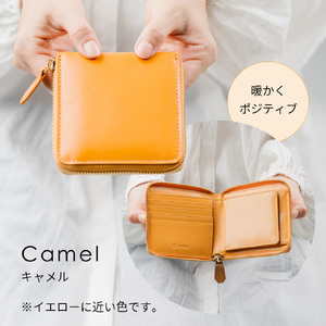 二つ折り財布 MURA レディース CAMEL｜二つ折り