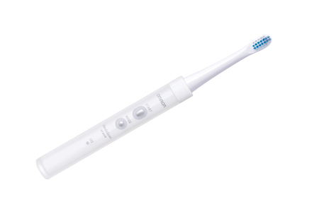 電動歯ブラシ オムロン 音波式電動歯ブラシ HT-B319 歯垢除去ブラシ 歯周ケアブラシ ステイン除去ブラシ タテ振動 ヨコ振動 美容 健康 日用品 電化製品 ホワイト