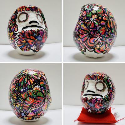 ふるさと納税 小山市 世界にひとつだけの手づくりだるま(縦約5cm×横約4cm)