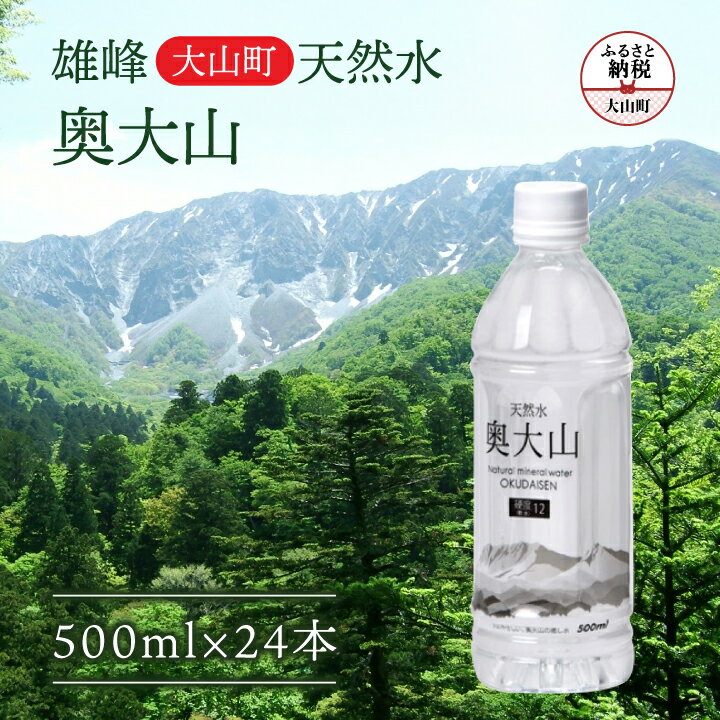 【ふるさと納税】【天然水】MS-20　奥大山の水 ペットボトル500ml×24本入り 1ケース 鳥取県 鳥取県産 大山町 大山 お土産 返礼品 国産 お取り寄せ