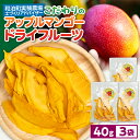 【ふるさと納税】ドライフルーツ アップルマンゴー 40g × 3袋 国産 ドライマンゴー 濃厚な甘み 芳醇な香り そのまま凝縮 ヨーグルト アイス アレンジ おやつ こだわり 土づくり 土壌 分析 沖永良部島 レターパックライト 鹿児島県 和泊町 お取り寄せ 送料無料