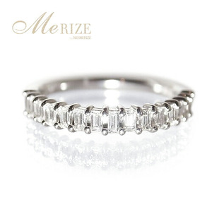 指輪 天然 ダイヤモンド 0.3ct ハーフ エタニティ SIクラス C_cileセシル【K18WG】r-164（KRP）M94-1413