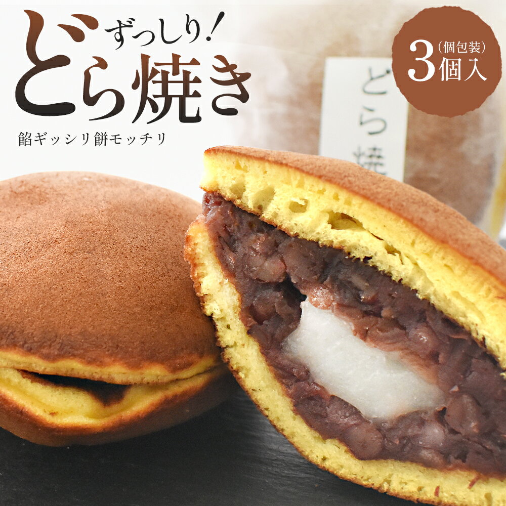 【ふるさと納税】玉浦屋名物 ズッシリ大きなどら焼き 3個【04301-0807】和菓子 菓子 どら焼き 餅入り 餡子 餅 大きい スイーツ 詰め合わせ 個包装 贈物 ギフト 老舗 玉浦屋 宮城県 蔵王町