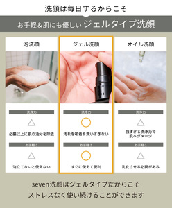 Seven クレンジング ジェル 洗顔 男時間 150ml 男性用
