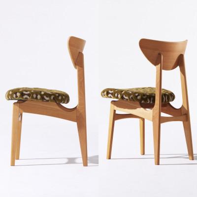 ふるさと納税 富田林市 Karl Dining Chair モコ グリーン ミディアムブラウンフレーム【SWOF】 |  | 03