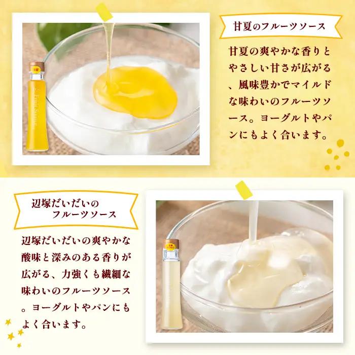 【A83014】フルーツ味わいセット(4種) 鹿児島 国産 フルーツ ソース 果物 果汁 ジュース ドリンク 甘夏 柑橘 みかん パッションフルーツ 辺塚だいだい シロップ ヨーグルト デザート 【農