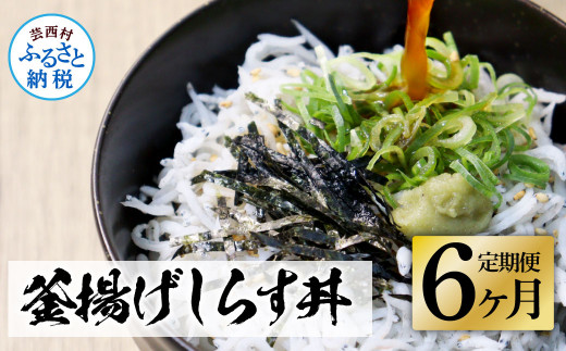 《6ヶ月定期便》高知県産釜揚げしらす50g×8パック 定期便 定期コース 6回 簡易梱包 小分け 国産 釜揚げ シラス丼 海鮮丼 ゆず付 お茶漬け 軍艦巻き 手巻き寿司 冷凍配送 おかず お取り寄せ
