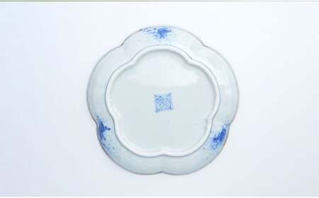 有田焼 松竹梅 花形8寸皿【まるぶん】食器 器 うつわ 皿 盛皿 メイン皿 パスタ皿 デザート皿 プレート ワンプレート 染付 花形 40000円 A40-429