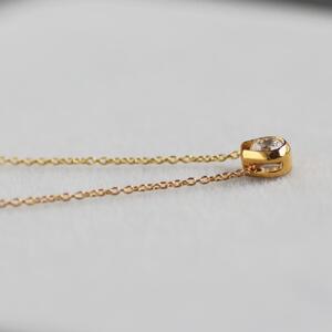 サステナブルなジュエリーを ラボグロウンダイヤモンド K18 ネックレス 0.2ct 馬蹄デザイン　LAB-K18-006