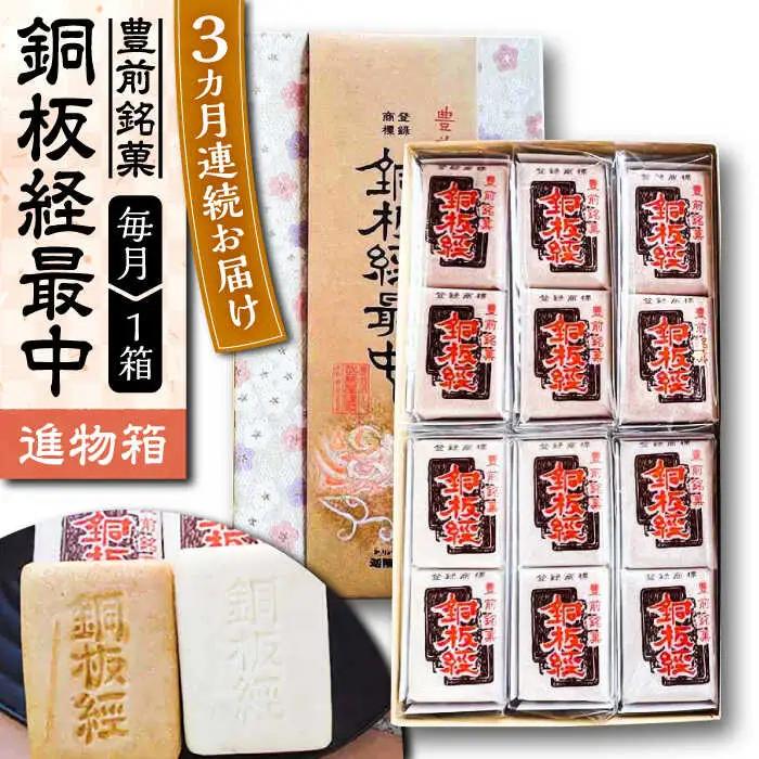 【全3回定期便】【進物箱】銅板経最中 12個 VBU011 最中 もなか