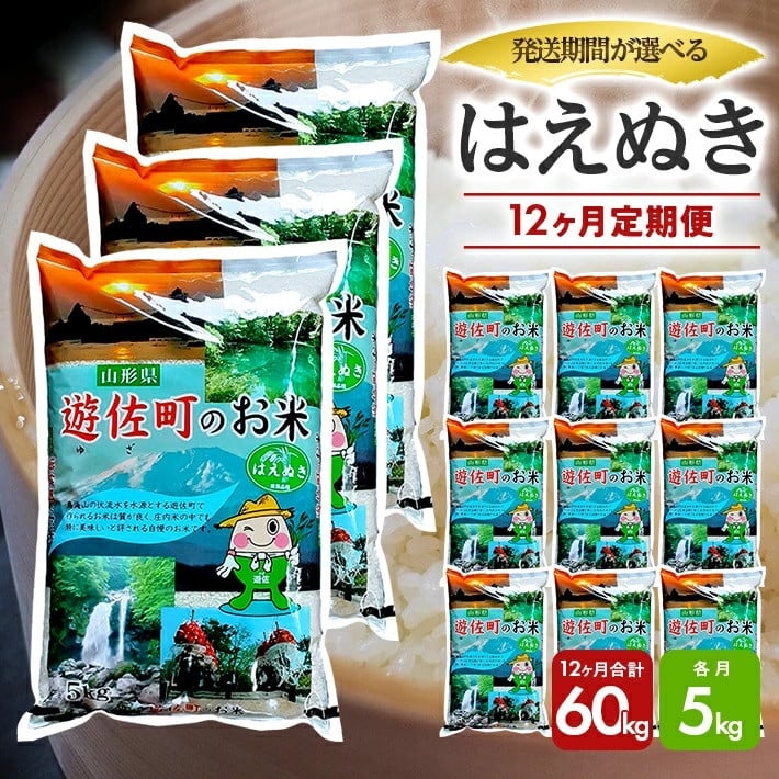 
            1143T　【定期便】遊佐産はえぬき5kg×12ヶ月連続
          