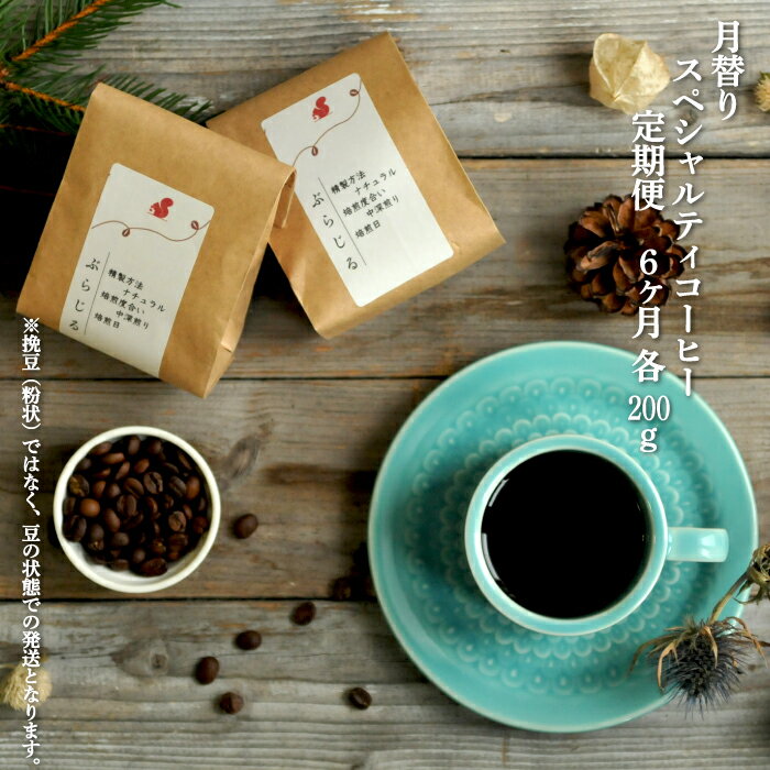 【ふるさと納税】【6ヶ月定期便】 北海道三笠市 2 Beans Coffeeカフェ 月替りスペシャルティコーヒー 200g×6回 自家焙煎 コーヒー 珈琲 coffee 定期便 6ヶ月 6回 月替り ふるさと納税 北海道 三笠市 三笠【06009】