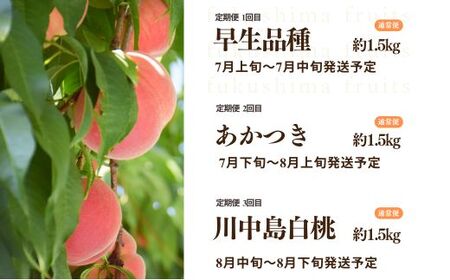 No.2969中野/佐藤果樹園 福島の桃３種定期便 各約1.5kg【2026年発送】