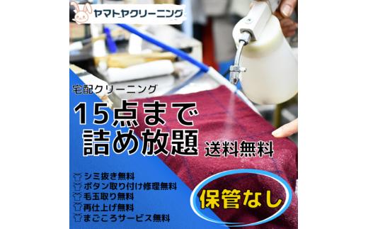 
宅配クリーニング　15点コース（保管なし）　シミ抜き・ボタン修理・毛玉取り付き！
