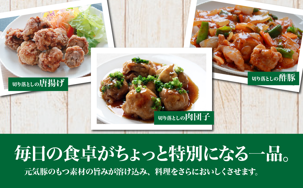 【小分けで便利】国産 元気豚 切り落とし 3kg(500g×6袋)　千葉県産三元豚　パラパラ凍結【配送不可地域：離島・北海道・沖縄県】 TAKB011