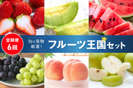 【先行予約／フルーツ定期便6回】旬の果物厳選！京丹後フルーツ王国セット（完熟イチゴ・小玉スイカ・桃・メロン・シャインマスカット・二十世紀梨）（2026年2月中旬～発送）