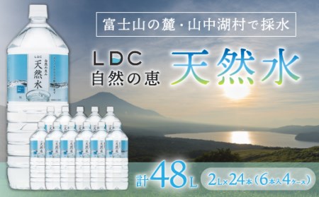 自然の恵み天然水　2L×24本（6本入り4ケース）　計48L　※沖縄・離島配送不可　YX004