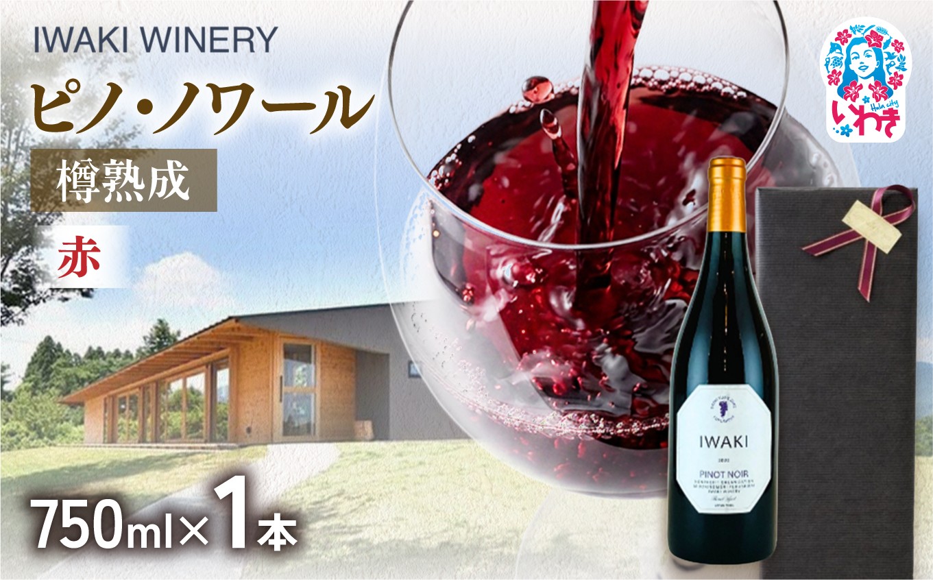 
                  いわきワイナリー ピノノワール樽熟成 750ml×1本 | いわきワイナリー ピノノワール樽熟成 ピノノワール 赤ワイン いわき市 国産ワイン 日本ワイン 樽熟成ワイン 自社農園ぶどう ワイン ぶどう100％ 果実酒 国産ぶどう ワイナリー ワイン醸造 樽熟成 フルーティー アロマ | CR002
                