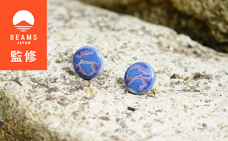 TILE ART Terra Collection ピアス 紫 瑞浪市 / TILEmade アクセサリー タイル [AZCD010]