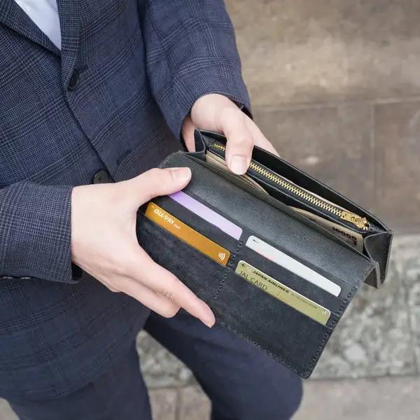 豊岡財布 haaki Leather 長財布（HLW300）ネロ