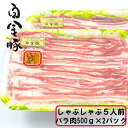 【ふるさと納税】白金豚しゃぶしゃぶ5人前(バラ500g×2パック) お肉 豚肉 プラチナポーク ブランド肉