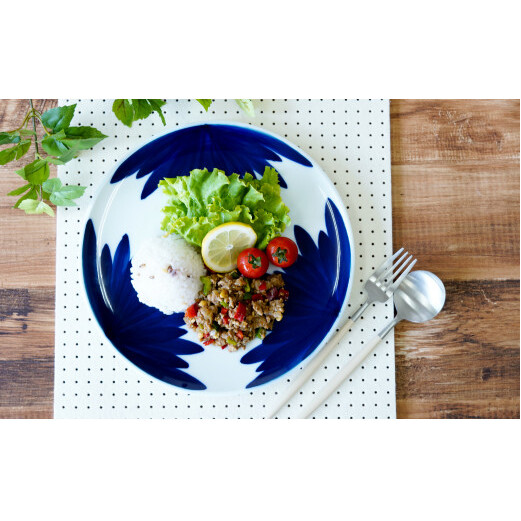 伯父山 菊の馨 26cm丸プレート 有田焼 A20-278_イメージ2