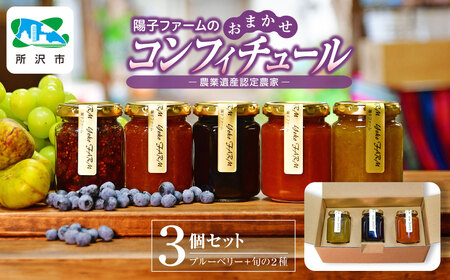 ジャム 陽子ファームのコンフィチュール おまかせ3瓶 (140g/瓶) | ジャム
