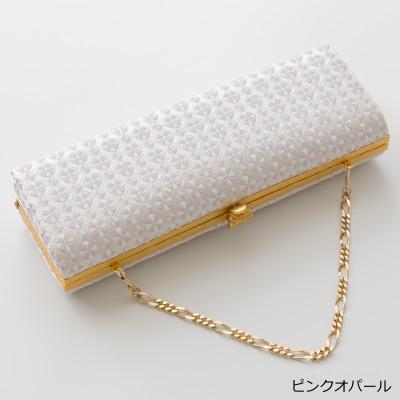 ふるさと納税 那珂川市 【博多織】 クラッチバッグ　光彩結晶:ピンクオパール |  | 01
