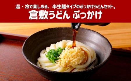 【6ヶ月定期便】『倉敷うどん ぶっかけ』ファミリーセット(半生) 18人前×6回 うどん 麺類 麺 半生 半生麺 ぶっかけうどん タレ つゆ 岡山県 倉敷市